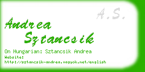 andrea sztancsik business card